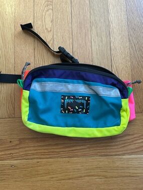 Pit Viper Colorblock Neon Waist Bag Neon Yellow, Purple, Pink 80’s skater